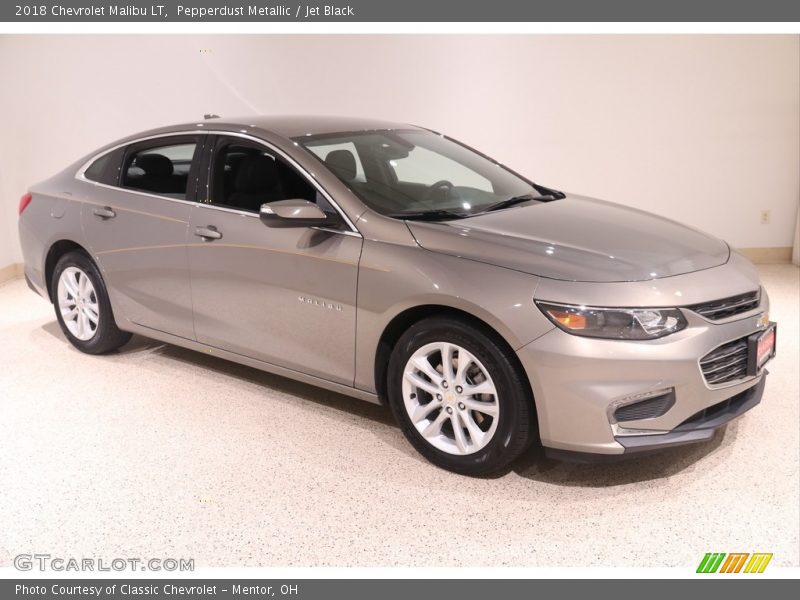 Pepperdust Metallic / Jet Black 2018 Chevrolet Malibu LT