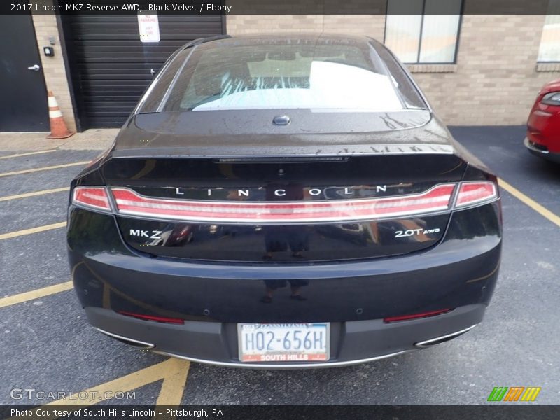 Black Velvet / Ebony 2017 Lincoln MKZ Reserve AWD