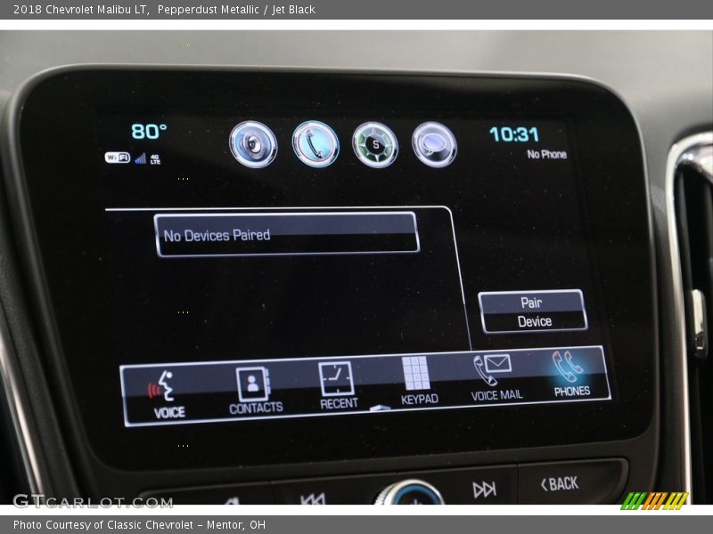 Pepperdust Metallic / Jet Black 2018 Chevrolet Malibu LT