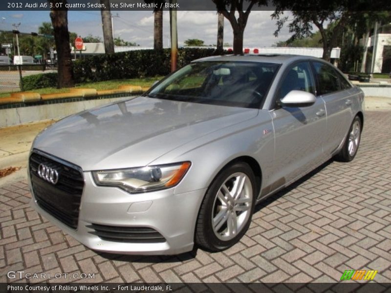 Ice Silver Metallic / Black 2012 Audi A6 3.0T quattro Sedan