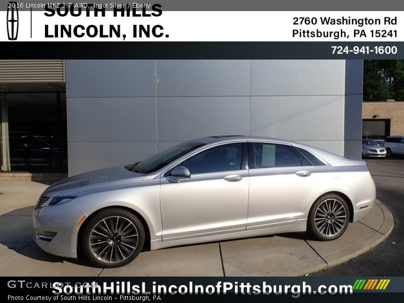 Ingot Silver / Ebony 2016 Lincoln MKZ 3.7 AWD