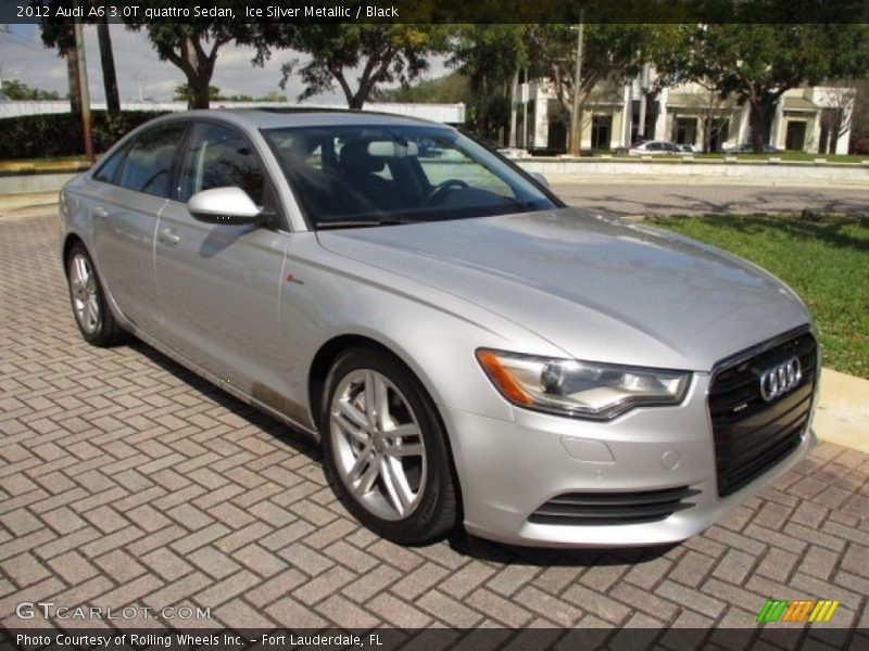 Ice Silver Metallic / Black 2012 Audi A6 3.0T quattro Sedan