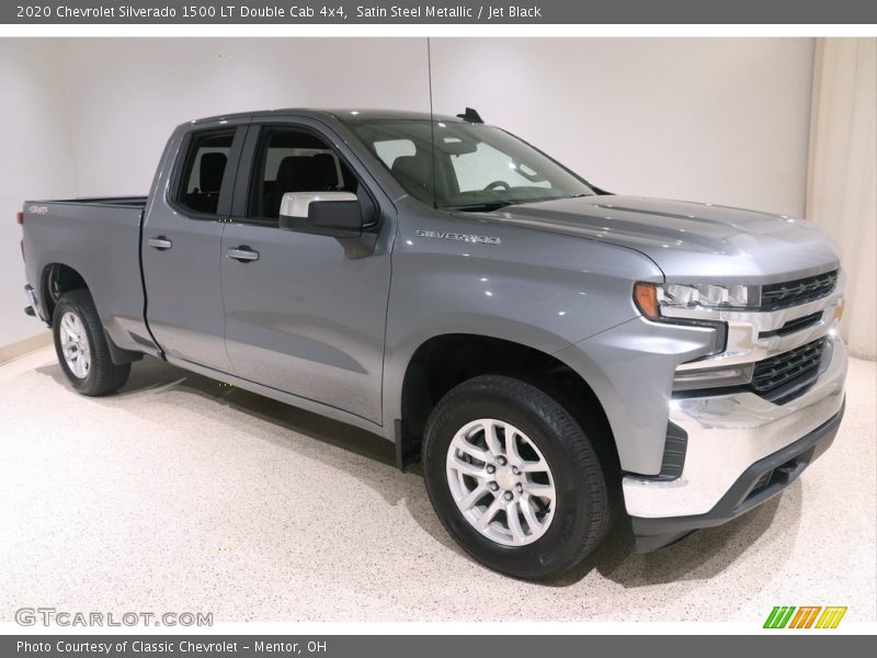 Satin Steel Metallic / Jet Black 2020 Chevrolet Silverado 1500 LT Double Cab 4x4