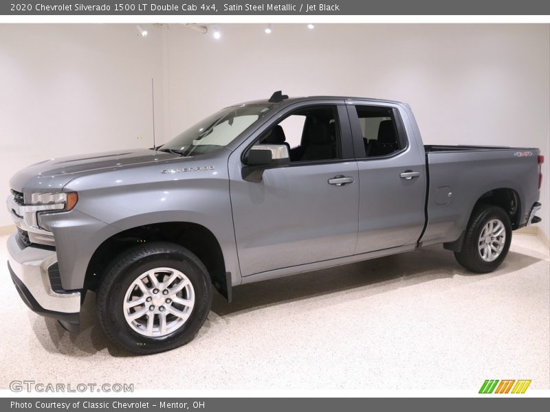 Satin Steel Metallic / Jet Black 2020 Chevrolet Silverado 1500 LT Double Cab 4x4