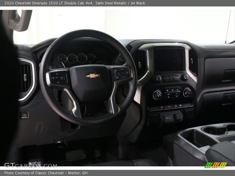 Satin Steel Metallic / Jet Black 2020 Chevrolet Silverado 1500 LT Double Cab 4x4