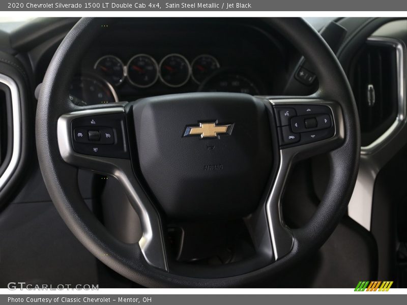Satin Steel Metallic / Jet Black 2020 Chevrolet Silverado 1500 LT Double Cab 4x4