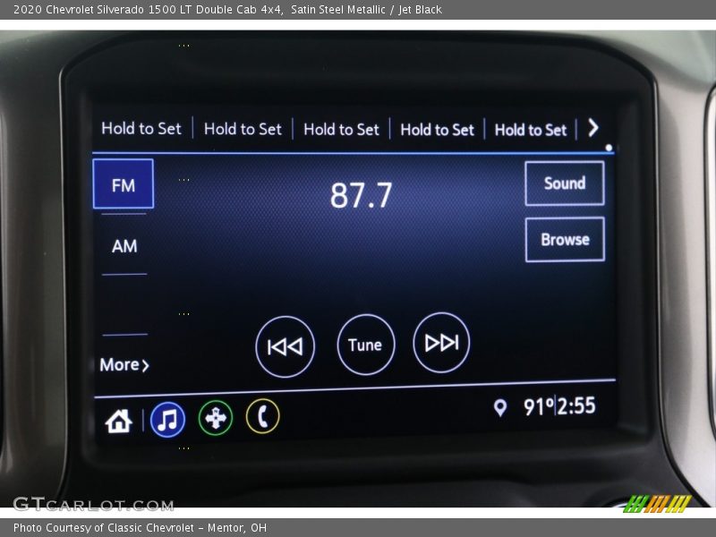 Satin Steel Metallic / Jet Black 2020 Chevrolet Silverado 1500 LT Double Cab 4x4