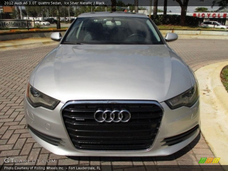 Ice Silver Metallic / Black 2012 Audi A6 3.0T quattro Sedan