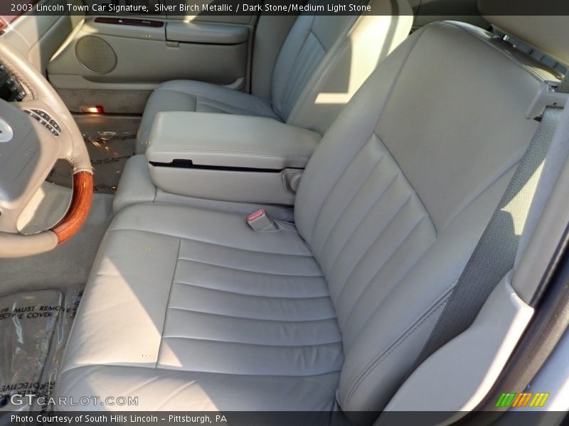 Silver Birch Metallic / Dark Stone/Medium Light Stone 2003 Lincoln Town Car Signature