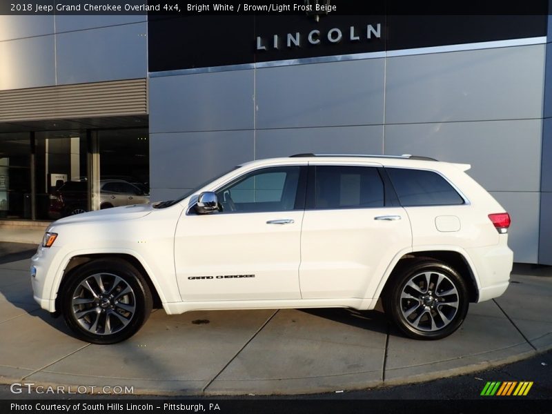Bright White / Brown/Light Frost Beige 2018 Jeep Grand Cherokee Overland 4x4