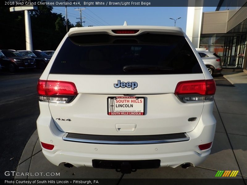 Bright White / Brown/Light Frost Beige 2018 Jeep Grand Cherokee Overland 4x4