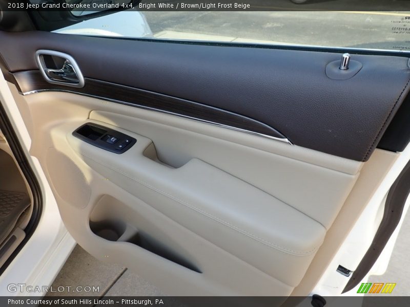 Bright White / Brown/Light Frost Beige 2018 Jeep Grand Cherokee Overland 4x4