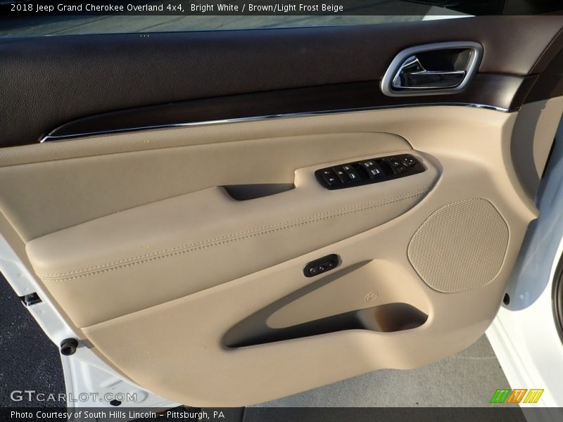 Bright White / Brown/Light Frost Beige 2018 Jeep Grand Cherokee Overland 4x4