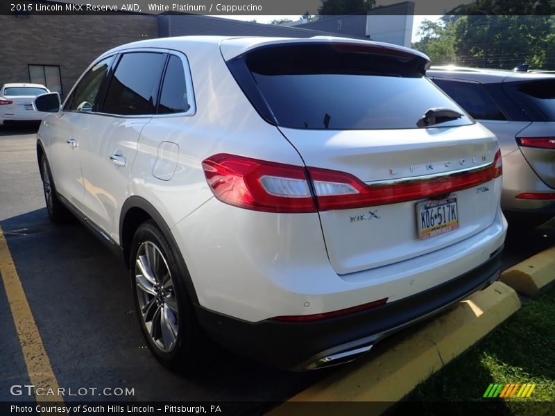 White Platinum / Cappuccino 2016 Lincoln MKX Reserve AWD