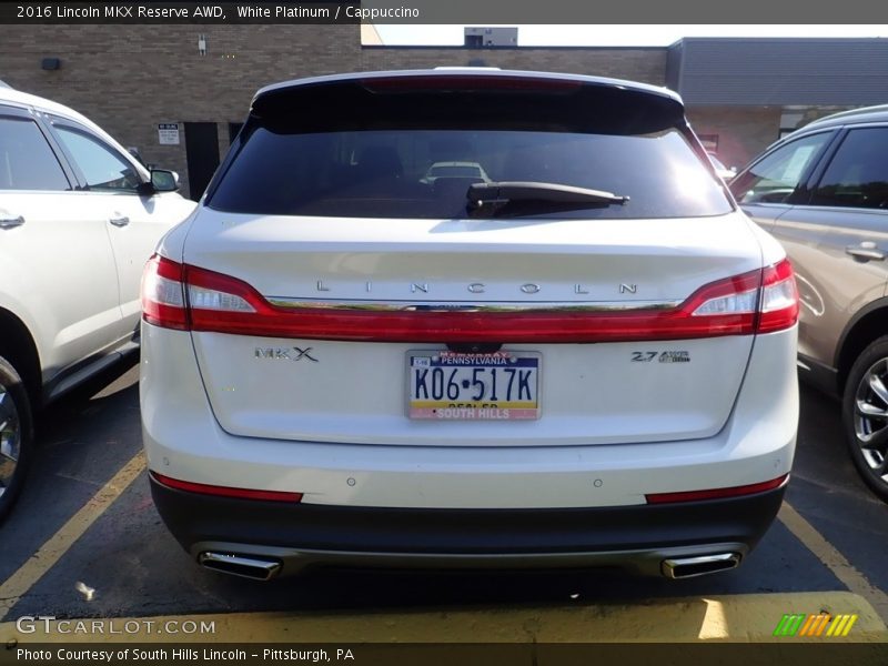 White Platinum / Cappuccino 2016 Lincoln MKX Reserve AWD