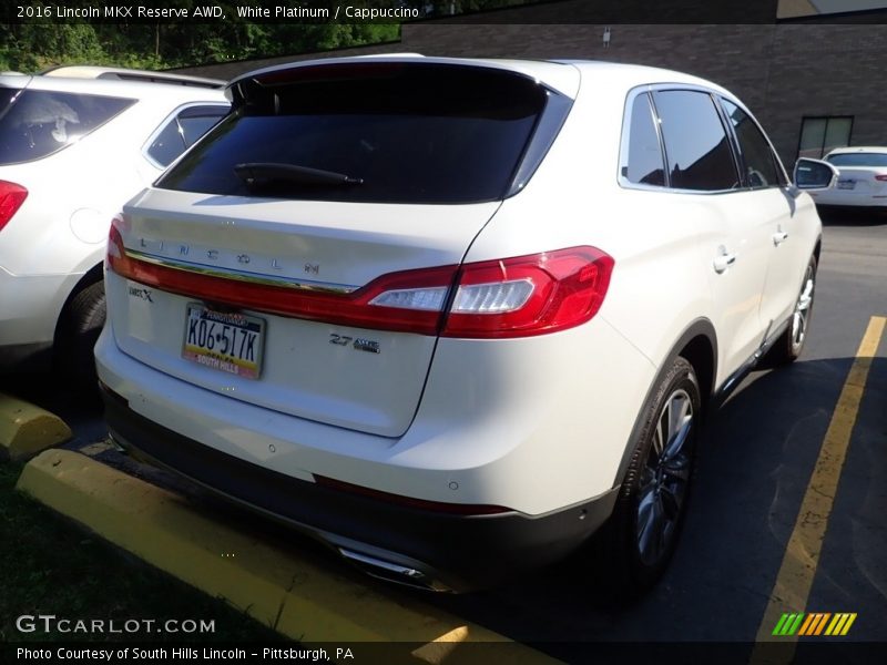White Platinum / Cappuccino 2016 Lincoln MKX Reserve AWD