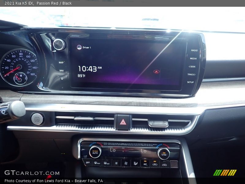 Controls of 2021 K5 EX