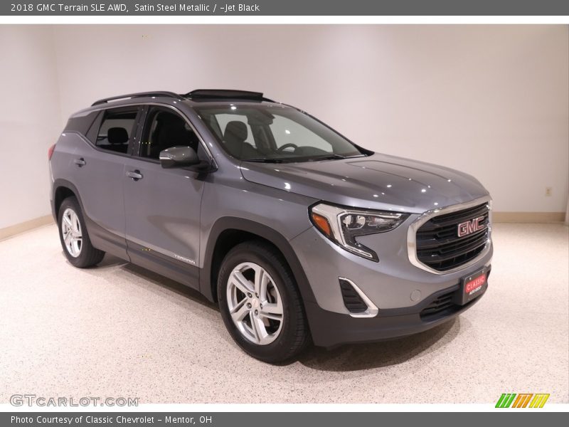 Satin Steel Metallic / ­Jet Black 2018 GMC Terrain SLE AWD