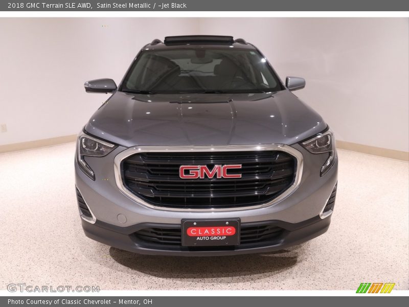 Satin Steel Metallic / ­Jet Black 2018 GMC Terrain SLE AWD