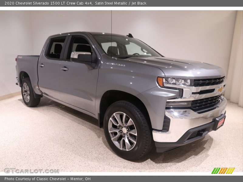 Satin Steel Metallic / Jet Black 2020 Chevrolet Silverado 1500 LT Crew Cab 4x4