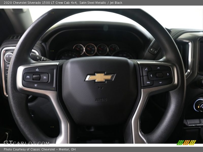 Satin Steel Metallic / Jet Black 2020 Chevrolet Silverado 1500 LT Crew Cab 4x4