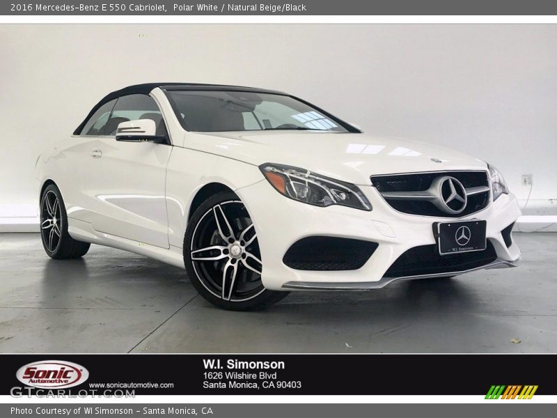 Polar White / Natural Beige/Black 2016 Mercedes-Benz E 550 Cabriolet