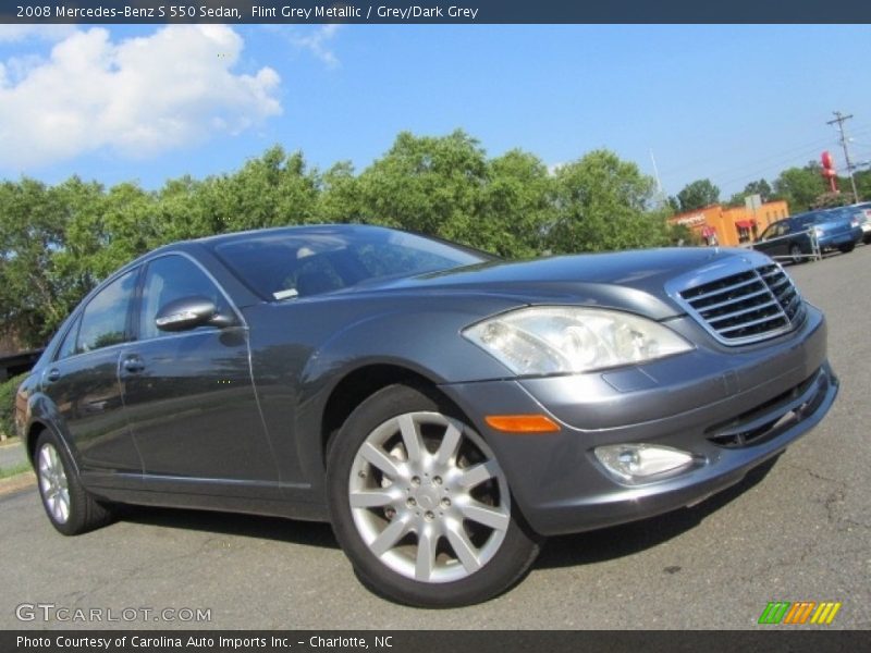 Flint Grey Metallic / Grey/Dark Grey 2008 Mercedes-Benz S 550 Sedan