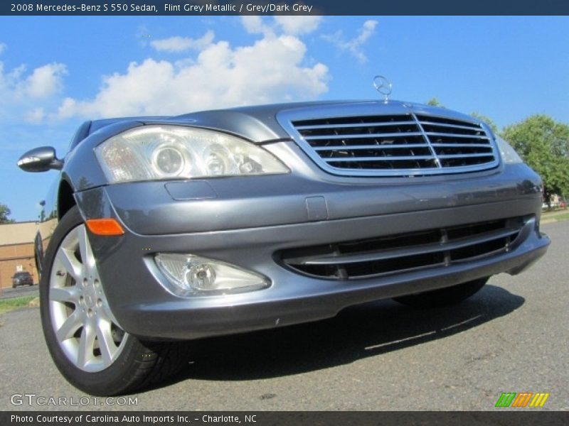 Flint Grey Metallic / Grey/Dark Grey 2008 Mercedes-Benz S 550 Sedan