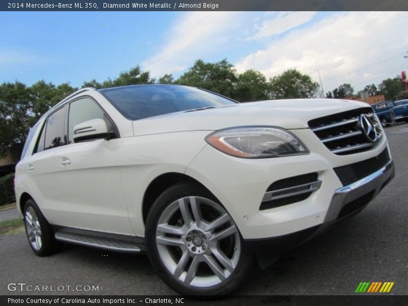 Diamond White Metallic / Almond Beige 2014 Mercedes-Benz ML 350