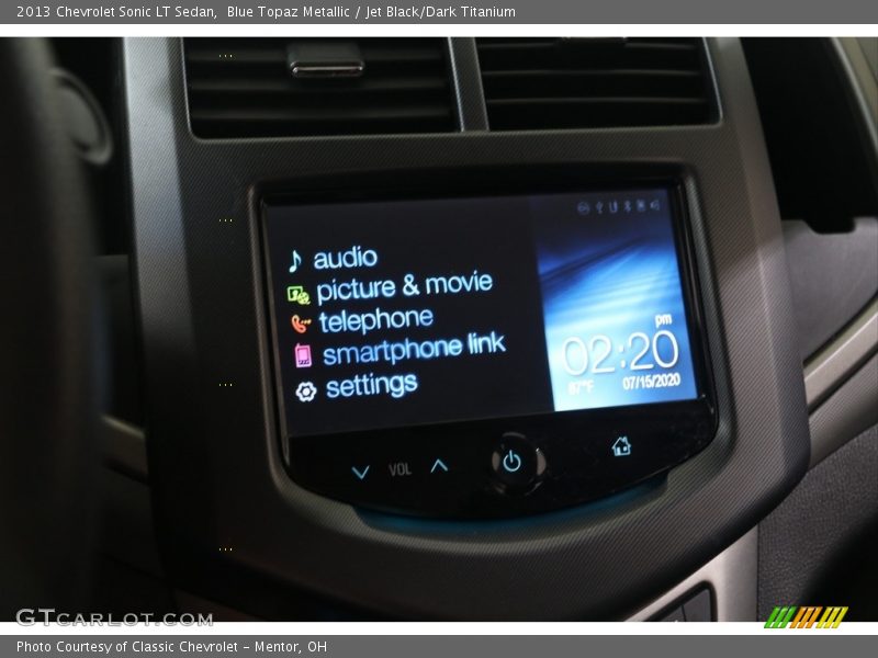 Blue Topaz Metallic / Jet Black/Dark Titanium 2013 Chevrolet Sonic LT Sedan
