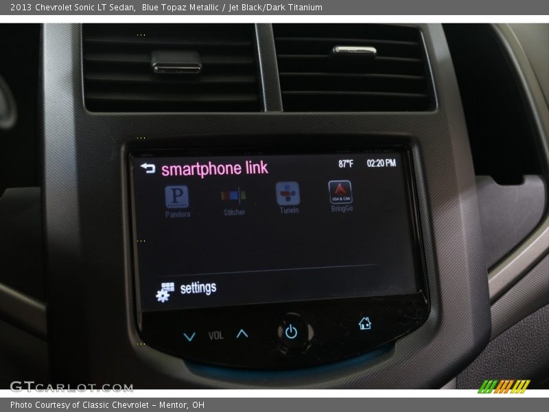 Blue Topaz Metallic / Jet Black/Dark Titanium 2013 Chevrolet Sonic LT Sedan