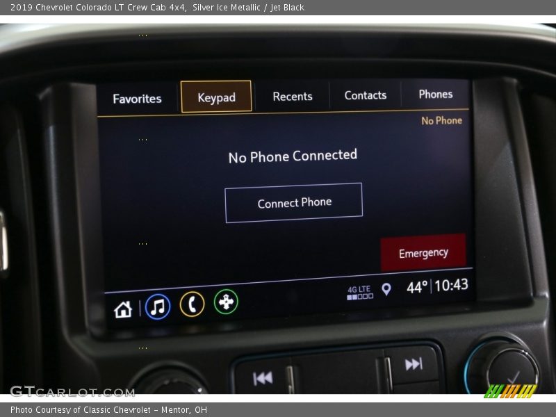 Silver Ice Metallic / Jet Black 2019 Chevrolet Colorado LT Crew Cab 4x4