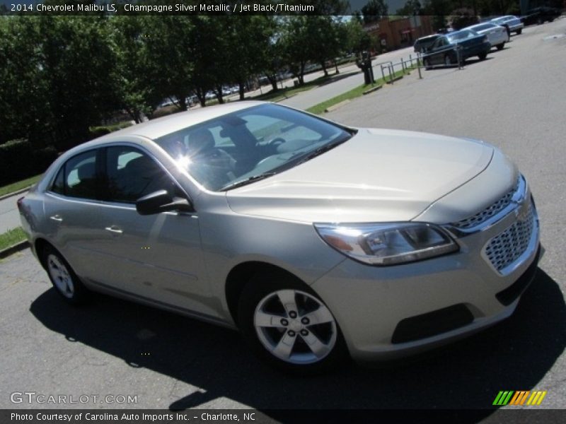 Champagne Silver Metallic / Jet Black/Titanium 2014 Chevrolet Malibu LS