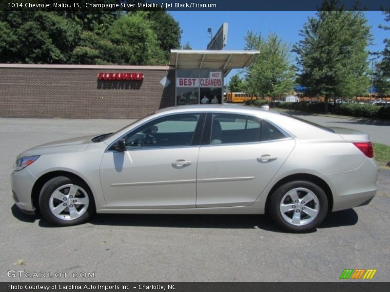 Champagne Silver Metallic / Jet Black/Titanium 2014 Chevrolet Malibu LS