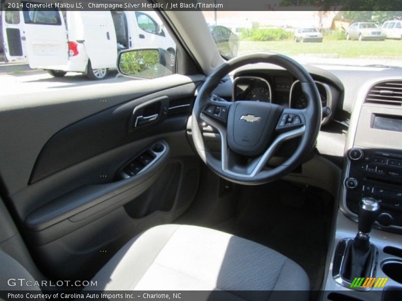 Champagne Silver Metallic / Jet Black/Titanium 2014 Chevrolet Malibu LS
