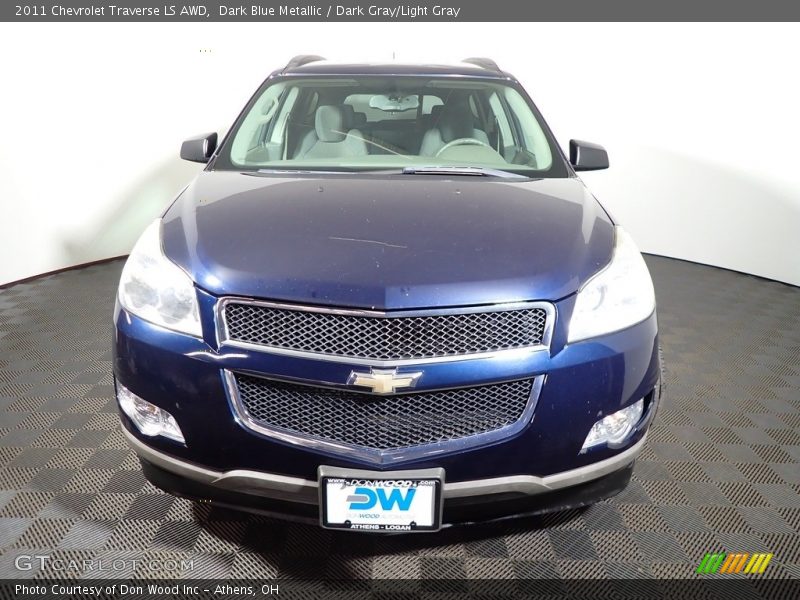 Dark Blue Metallic / Dark Gray/Light Gray 2011 Chevrolet Traverse LS AWD