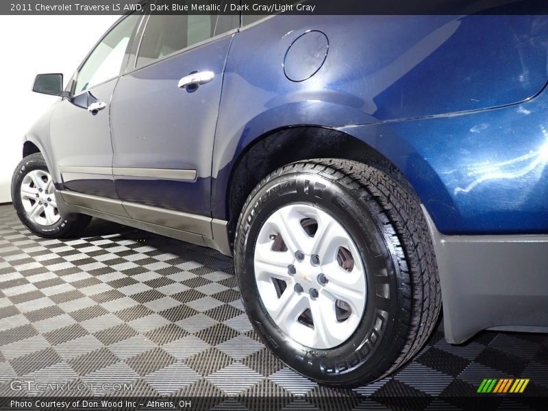 Dark Blue Metallic / Dark Gray/Light Gray 2011 Chevrolet Traverse LS AWD