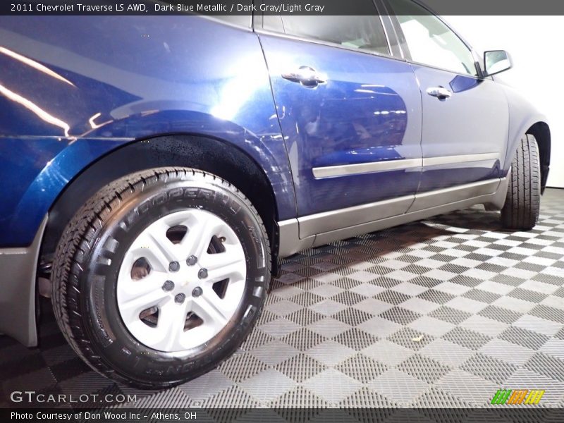 Dark Blue Metallic / Dark Gray/Light Gray 2011 Chevrolet Traverse LS AWD
