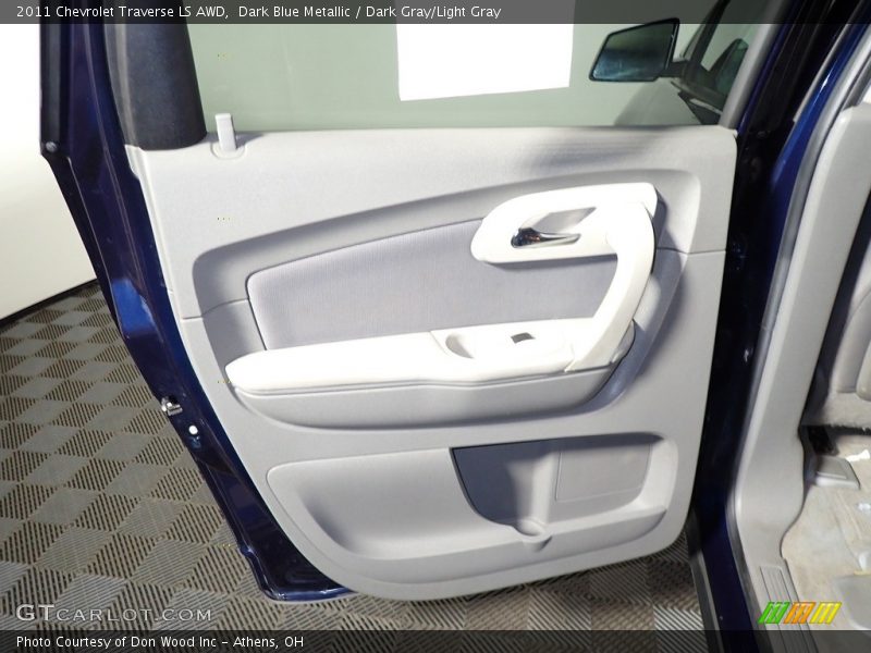 Dark Blue Metallic / Dark Gray/Light Gray 2011 Chevrolet Traverse LS AWD
