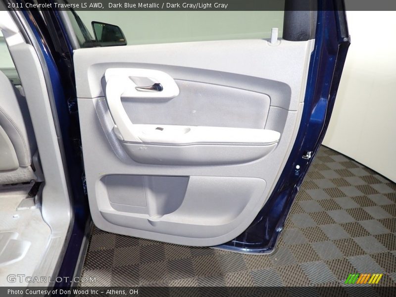 Dark Blue Metallic / Dark Gray/Light Gray 2011 Chevrolet Traverse LS AWD