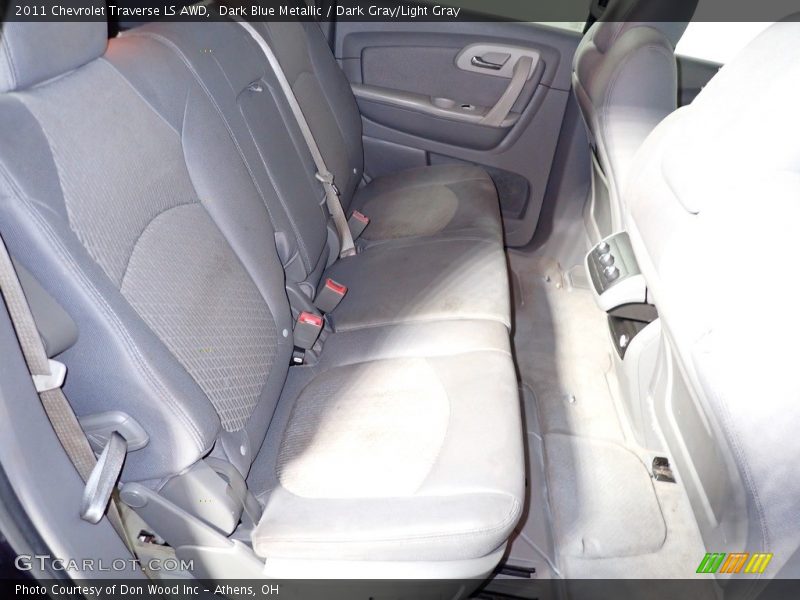 Dark Blue Metallic / Dark Gray/Light Gray 2011 Chevrolet Traverse LS AWD
