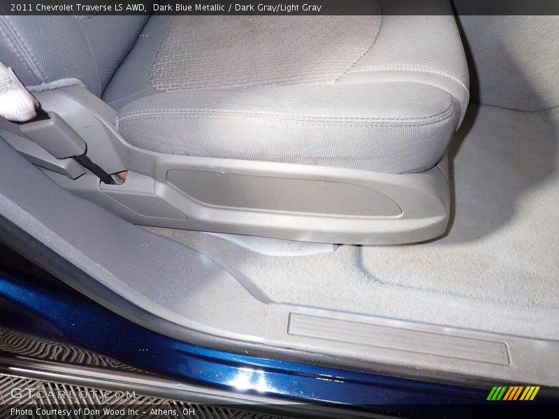 Dark Blue Metallic / Dark Gray/Light Gray 2011 Chevrolet Traverse LS AWD