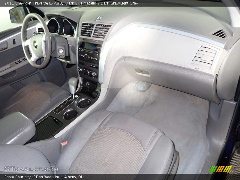 Dark Blue Metallic / Dark Gray/Light Gray 2011 Chevrolet Traverse LS AWD