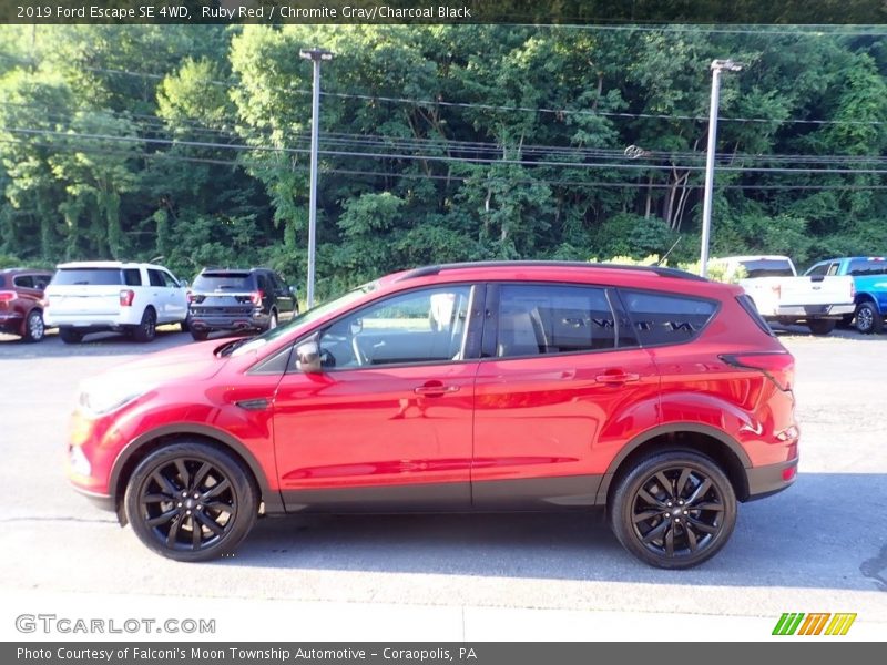 Ruby Red / Chromite Gray/Charcoal Black 2019 Ford Escape SE 4WD