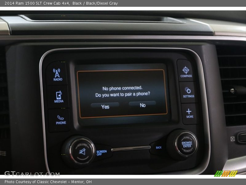 Black / Black/Diesel Gray 2014 Ram 1500 SLT Crew Cab 4x4