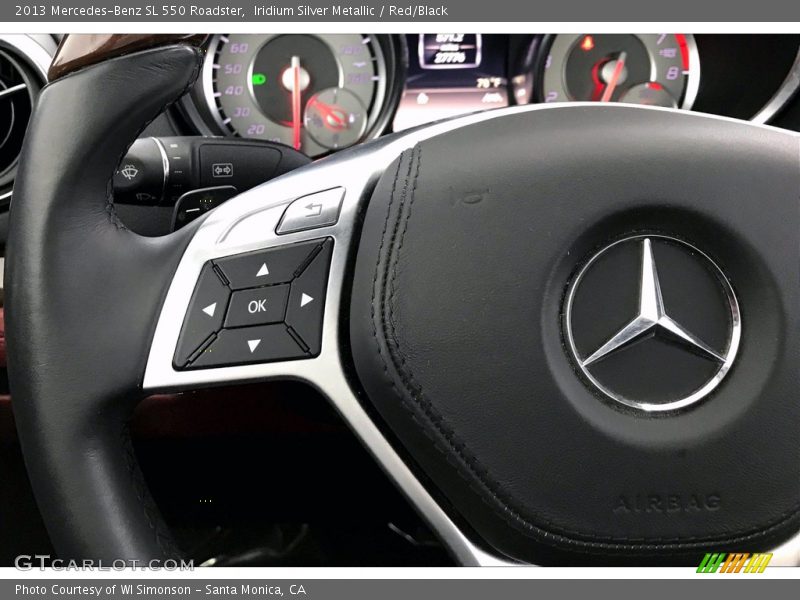 Iridium Silver Metallic / Red/Black 2013 Mercedes-Benz SL 550 Roadster