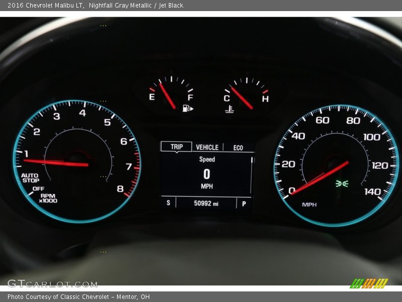 Nightfall Gray Metallic / Jet Black 2016 Chevrolet Malibu LT