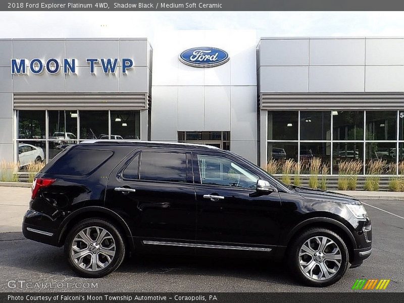 Shadow Black / Medium Soft Ceramic 2018 Ford Explorer Platinum 4WD