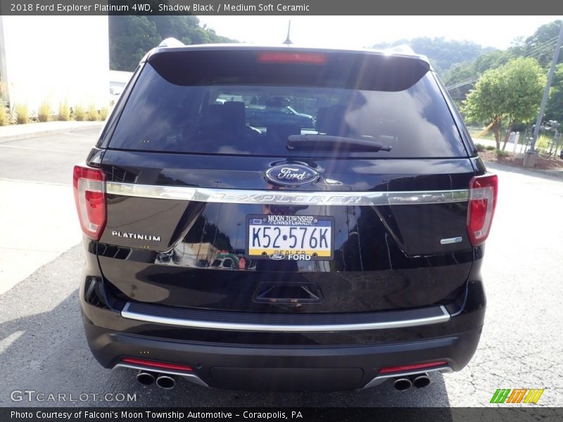 Shadow Black / Medium Soft Ceramic 2018 Ford Explorer Platinum 4WD