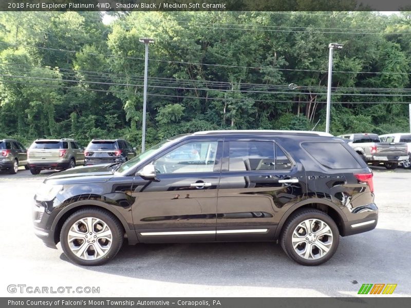 Shadow Black / Medium Soft Ceramic 2018 Ford Explorer Platinum 4WD